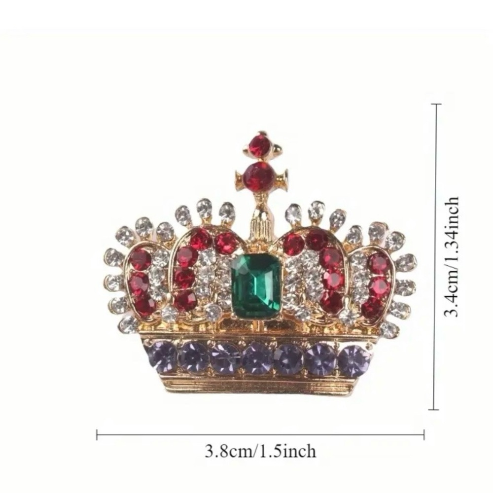 NEW Crown Design Water Brooch Fashion Pin Badge